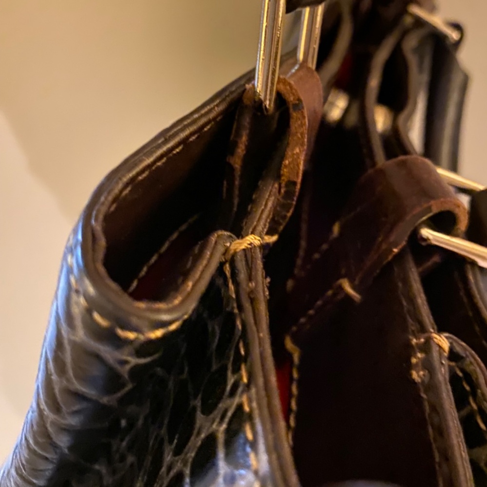 Dooney & Bourke Satchel Croco Leather-Fair - Picture 2 of 13